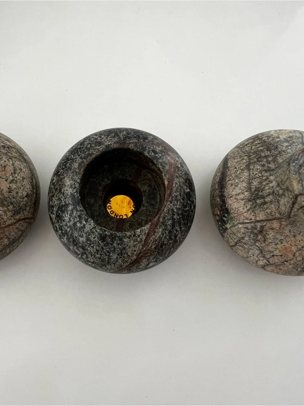 Tom Dixon Rock Tealight Holder set of 3